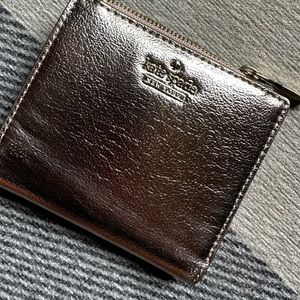 Kate Spade min wallet rose gold shiny